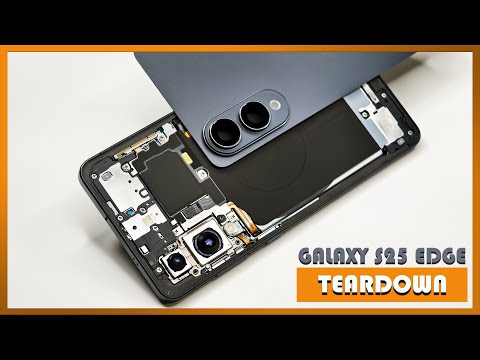 삼성 갤럭시 S25 엣지 분해 및 분해 휴대폰 수리 영상 리뷰