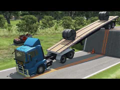 cars vs Unfinished Road #4k #4 #cars