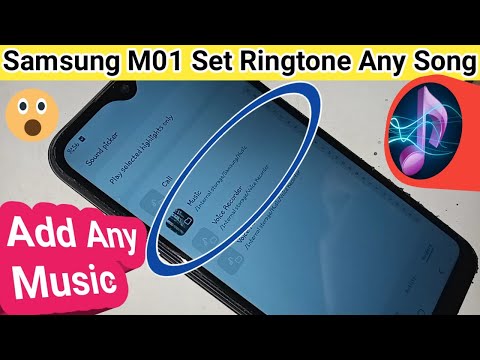 Samsung m01 Set ringtone Any song