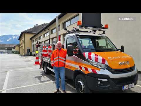 X-Cone - Vollautomatischer Leitkegelsetzer im Einsatz bei der ASFINAG