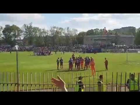 27.05.2017: Raków Częstochowa - Odra Opole 3:0 - podziękowania za walkę od kibiców Odry