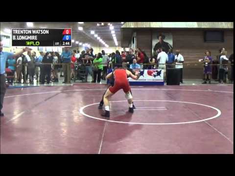 57 kg CR2 - Trenton Watson (Northern Colorado RTC) vs Britain Longmire (Swisher Shooters)