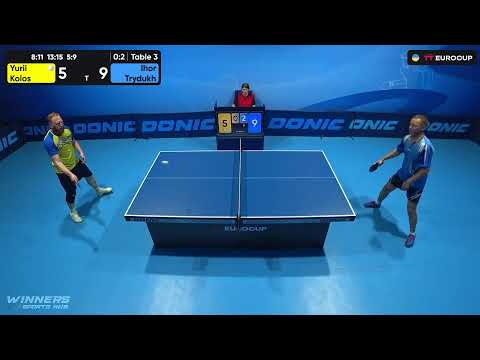 12:00 Yurii Kolos  - Ihor Trydukh 16.08.2023 TT Euro.Cup Ukraine Star. TABLE 3