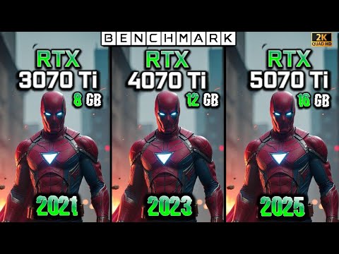 RTX 3070 Ti 8GB vs RTX 4070 Ti 12GB vs RTX 5070 Ti 16GB / Test / 1440p / in 8 Games