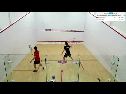 Valentin Rapp - Pascal Gomez (German vs Spain) - ESF European Team Squash Championships 2023