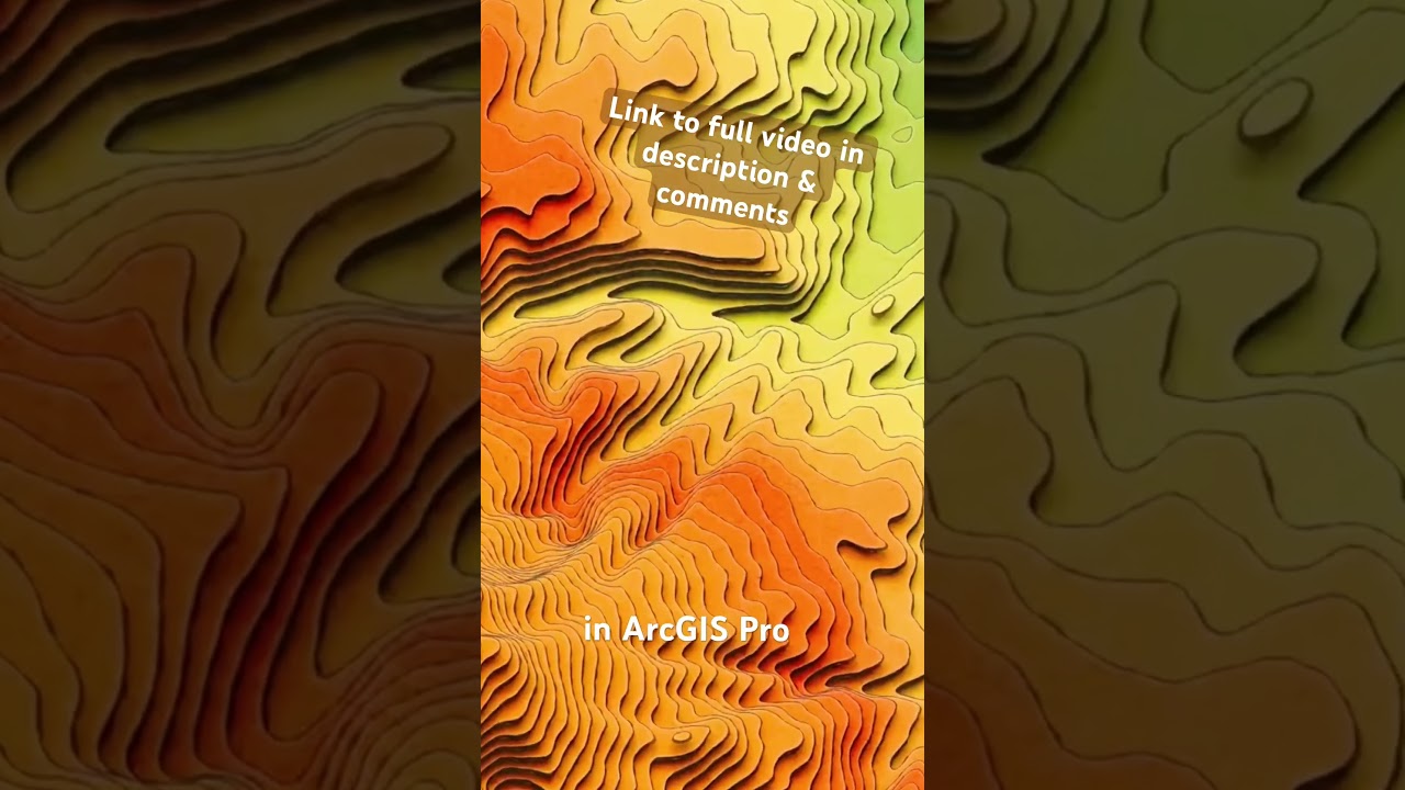 Trippy 3D terrain contours in a GIS #esri #map #tutorial