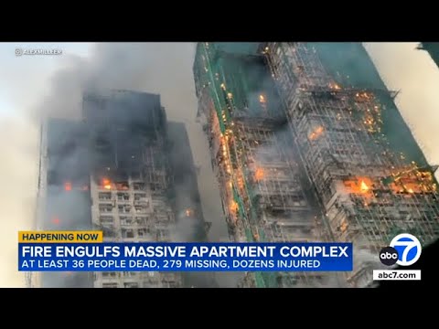 Death toll rises as massive fire engulfs Hong Kong apartment high-rises