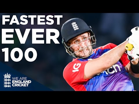 Liam Livingstone Smashes England's Fastest EVER T20I 100 Off Just 42 Balls | England v Pakistan 2021