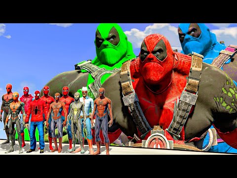 Which is Strongest? Hulk Pool Army vs. Team Spiderman - What If
