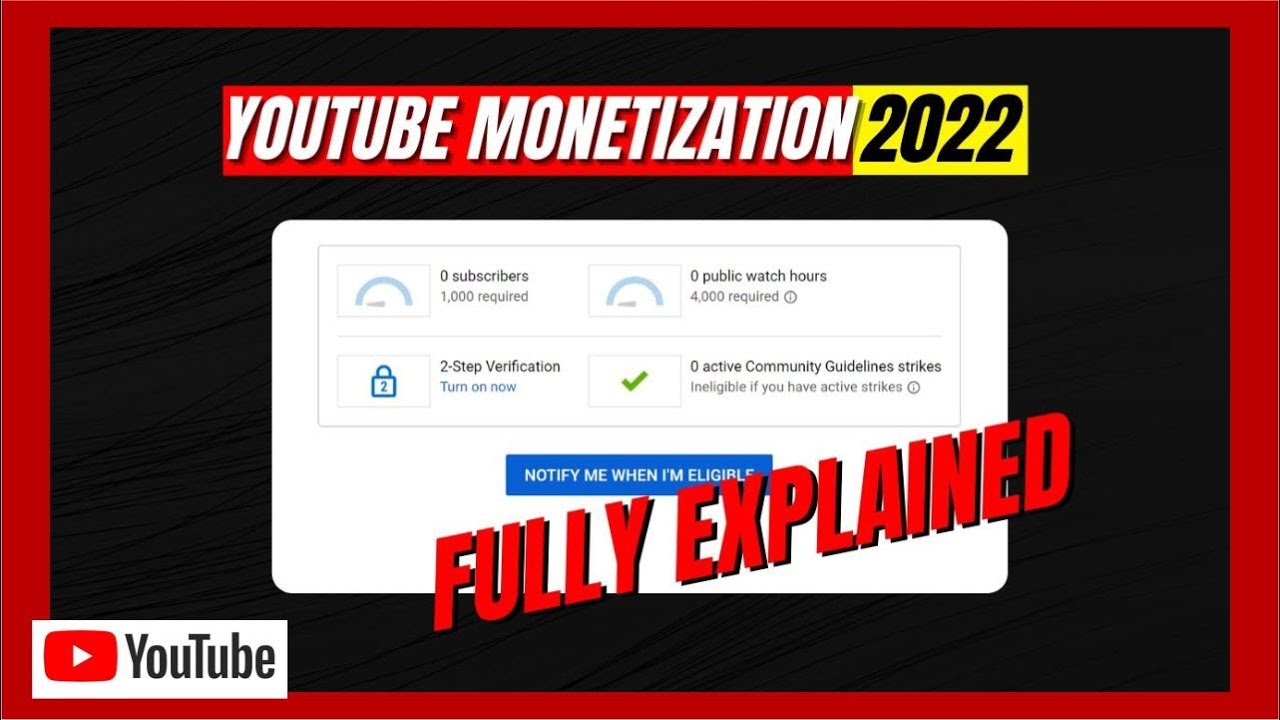 How to Monetize Youtube Channel in 2022