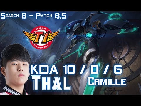 SKT T1 Thal CAMILLE vs GANGPLANK Top - Patch 8.5 KR Ranked