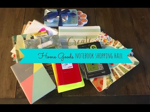 Home Goods Notebook Haul #1 Video