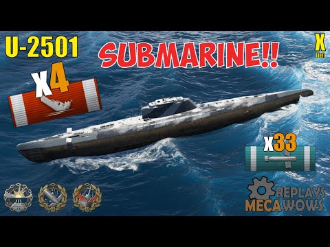 SUBMARINE U-2501 4 Kills & 219k Damage | World of Warships Gameplay