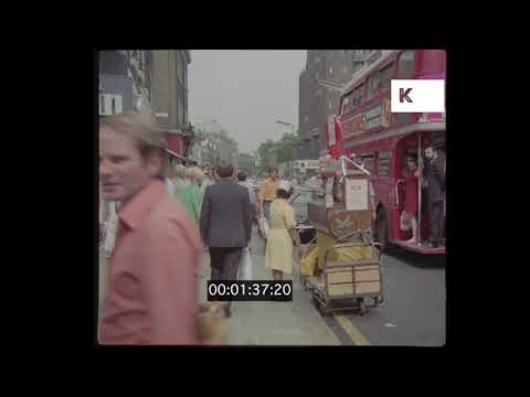 1960s, 1970s Shoppers on King's Road, Chelsea, 35mm