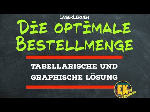 Die optimale Bestellmenge | Tabellarische und graphische Lösung