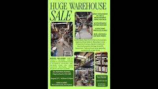 Video 1 of 2 TMG Warehouse content sale, walk around prior to Aug 22nd open morning 8am