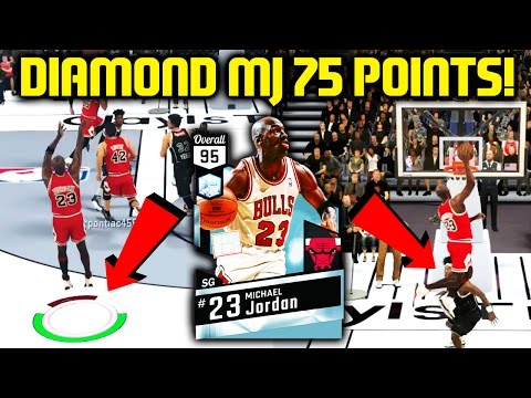 DIAMOND MICHAEL JORDAN GOES INSANE! 75 POINTS! NBA 2K17 MYTEAM ONLINE GAMEPLAY