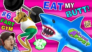 EAT MY BUTT SHARK! AMAZING FROG FART GYM &amp; Inflatable Bouncy Castle Sky Fun (FGTEEV Part 6 Gameplay)
