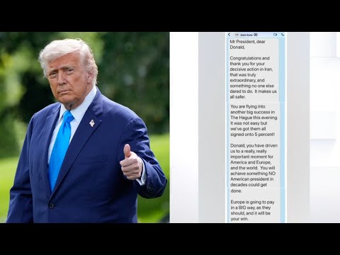 Donald Trump shares private messages of praise from the NATO Secretary General