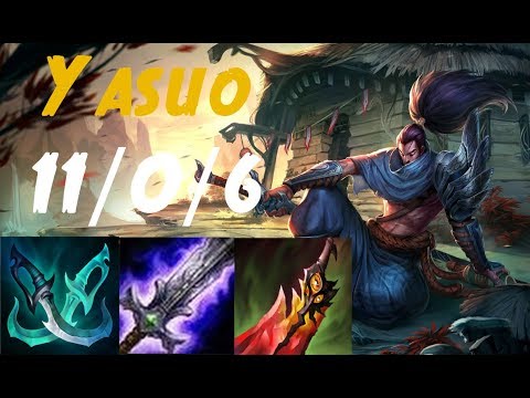 Yasuo vs Nautilus (MID) | KDA 11/0/6 Challenger, Patch 10.12