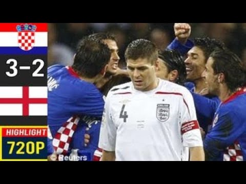 England 2-3 Croatia Euro 2008 Qualifying - Beckham - Modric - Lampard - Gerrard - Olic