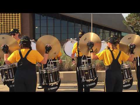 Iowa Hawkeye Drumline cadence set in the lot 9/23/17