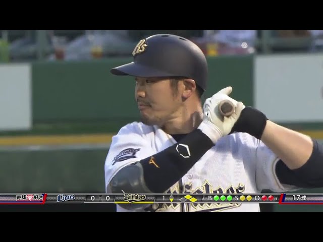 【1回裏】チャンスに応える!! バファローズ・T-岡田が先制タイムリー!! 2017/4/25 Bs-L