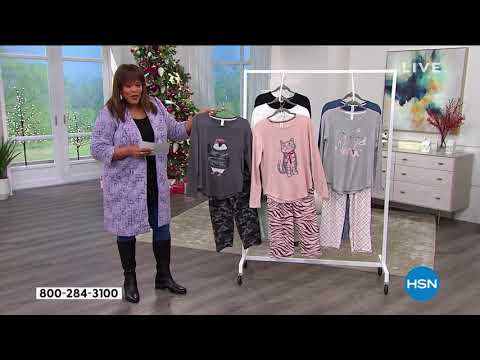 HUE 2piece Cozy Knit Novelty Pajama Set