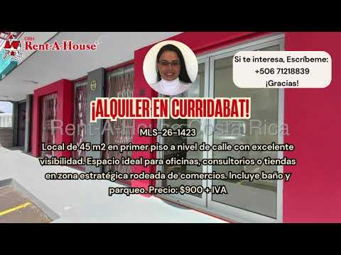 Alquiler Curridabat: Local Comercial de 45 m2 a Nivel de Calle