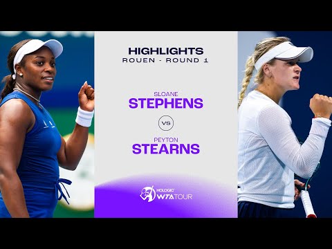 Теннис Sloane Stephens vs. Peyton Stearns | 2024 Rouen Round 1 | WTA Match Highlights