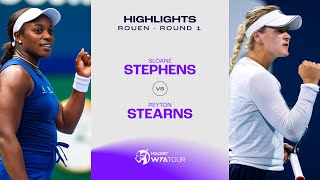 Теннис Sloane Stephens vs. Peyton Stearns | 2024 Rouen Round 1 | WTA Match Highlights