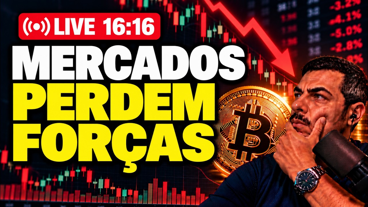🔥 Bitcoin AO VIVO - Mercados Perdem Força Novo Suporte do BITCOIN?