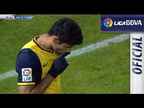 Gol de penalti de Diego Costa (0-1) en el Granada CF - Atlético de Madrid  - HD