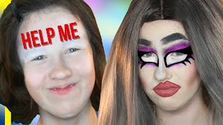 13 YEAR OLD SISTER DRAG TRANSFORMATION (FAIL) | CAITO POTATOE