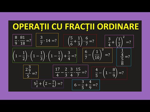 OPERATII CU FRACTII ORDINARE CLASA 5 ADUCEREA LA ACELASI NUMITOR ADUNARE INMULTIRE IMPARTIRE INTREGI