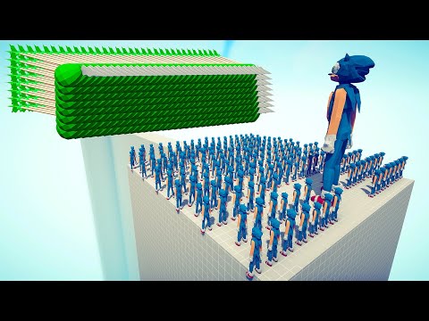 100x SONIC + GIANT vs EVERY GOD - Totally Accurate Battle Simulator TABS
