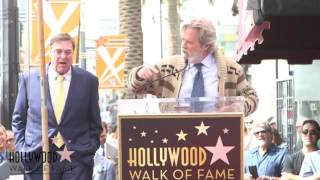 John Goodman gets Hollywood Walk of Fame star as Jeff Bridges pays tribute with Big Lebowski quote