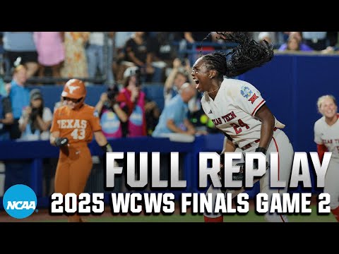 Texas vs. Texas Tech: 2025 Women's College World Series finals Game 2 | FULL REPLAY