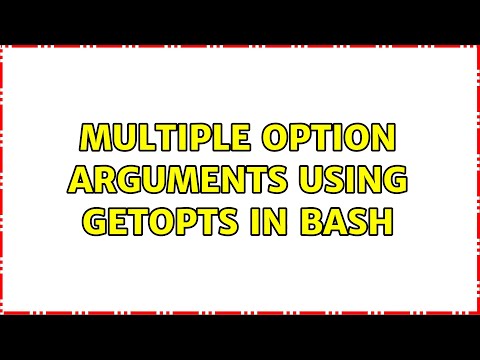 Multiple option arguments using getopts in bash