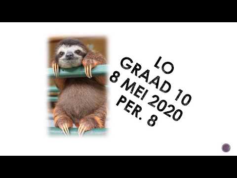 LO GRAAD 10: 8 Mei 2020 - periode 8 (08108)
