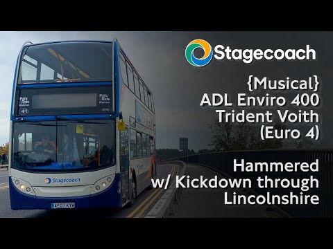 {Musical} Stagecoach Enviro 400 Trident Voith w/ Kickdown gets Hammered through Lincolnshire