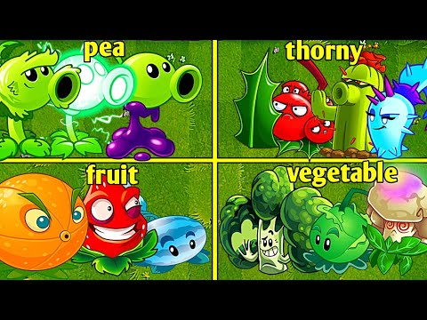 Random 4 Team Plants Battles - Who Will Win? - PvZ2 Team Plants vs Team Plants