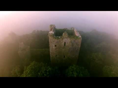 Kilcrea castle in the fog at Sunrise