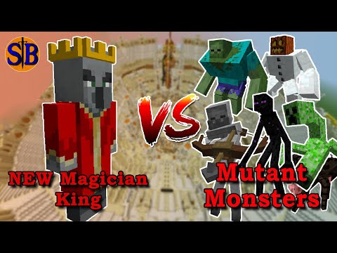 NEW Magician King vs Mutant Monsters | Member's suggestion | Minecraft Mob battle