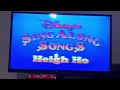 Closing To Disney S Sing Along Songs Heigh Ho 1994 VHS