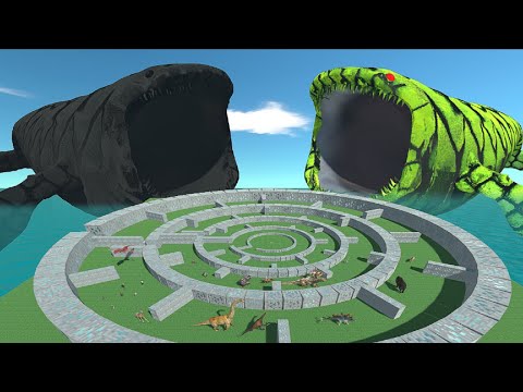 NEW CROP CIRCLE MAZE OF DEATH - ESCAPE FROM BLACK LIZARD BLOOP - Animal Revolt Battle Simulator