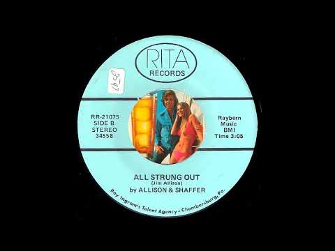 Allison & Shaffer - All Strung Out [Rita] 1975 Country Pop Rock 45