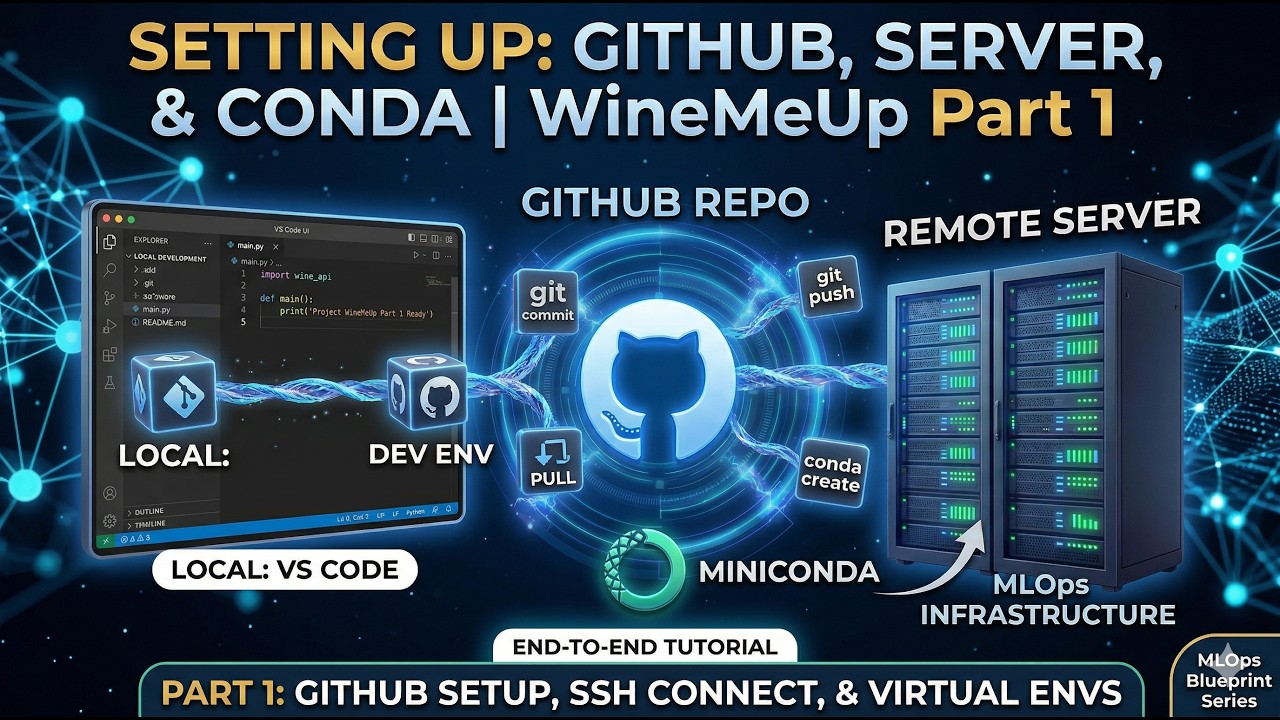 Project WMU Ep1 : Setting up a Professional MLOps Environment | GitHub, Remote Server & Miniconda