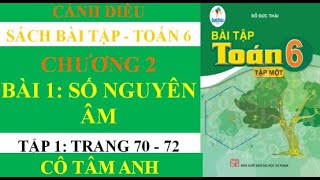 Sách bài tập - Toán 6 - Cánh diều - Chương 2 - Bài 1 - Số nguyên âm - Cô Tâm Anh