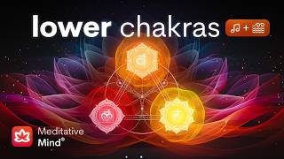 LOWER CHAKRAS Healing Vibrations + Ocean Waves | Creativity & Confidence Boost, Unblock Root, Sacral